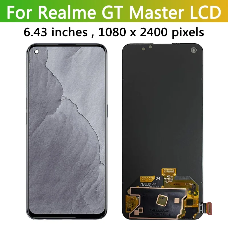 Super AMOLED do Oppo Realme GT Master Edition RMX3363, RMX3360 Ekran LCD Wyświetlacz Panel Dotykowy Digitizer Zespół — zdjęcie produktu 4