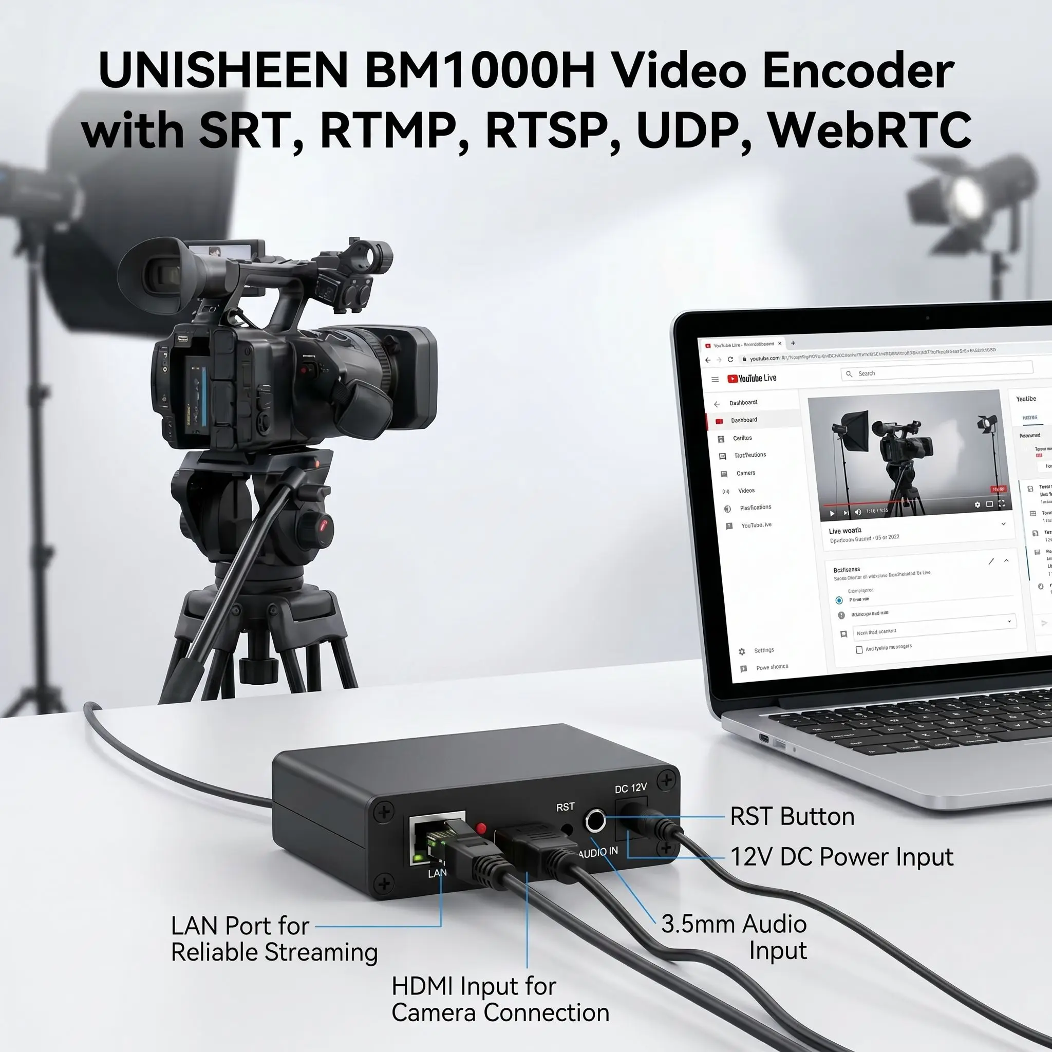 Easy-Use HDMI to IP HD Video Encoder System Integration Mini SRT RTSP RTMPS UDP ONVIF 1080p H265 H264 IPTV Live Stream Board