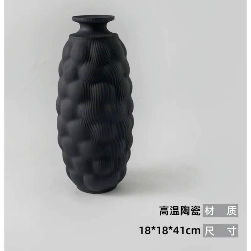 Modern light luxury creative ceramic bubble shape irregular special-shaped vase fruit plate ornament flower tray ornament