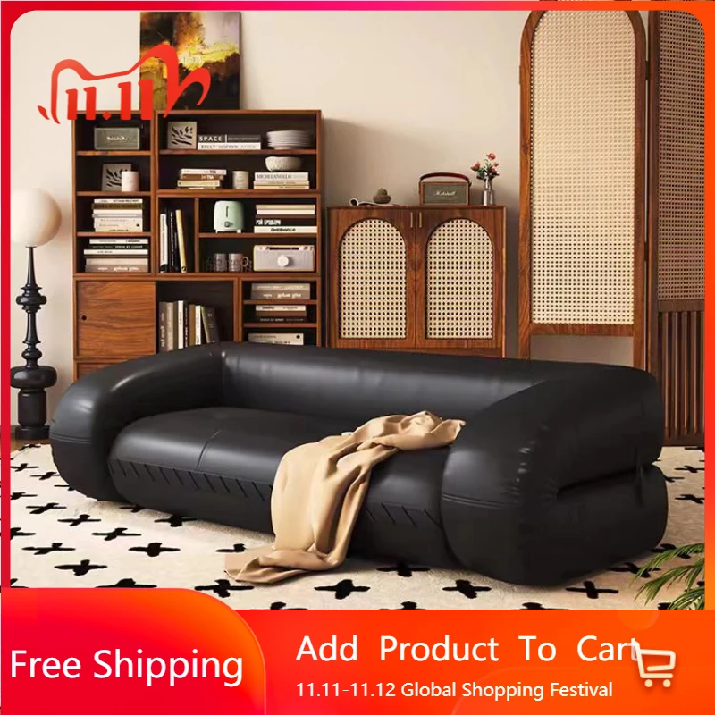 

Patio Two Seater Modern Soft Living Room Sofas Large Cozy Recliner Armchair Sofas Floor Daybed Creative Divano Salon Furniture