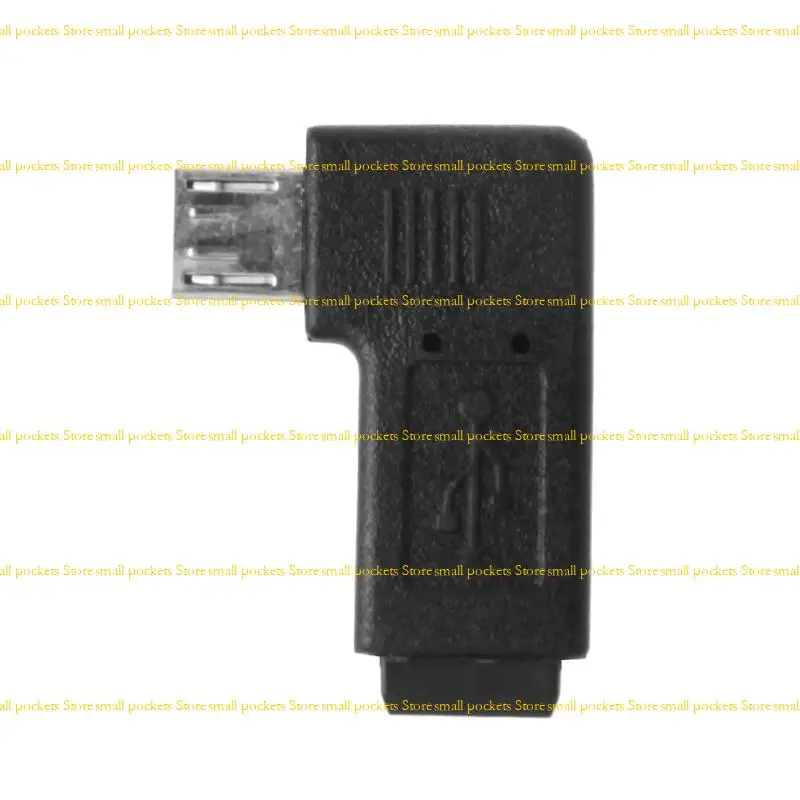 R1WD Adaptador sincronización datos Mini USB 5 pines a Micro USB macho en ángulo izquierdo y derecho
