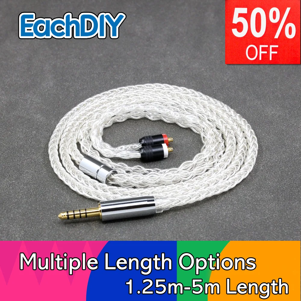 

8 Core 99% 7n Pure Silver Palladium Earphone Cable For Sony XBA-H2 XBA-H3 xba-A3 xba-A2 LN008399