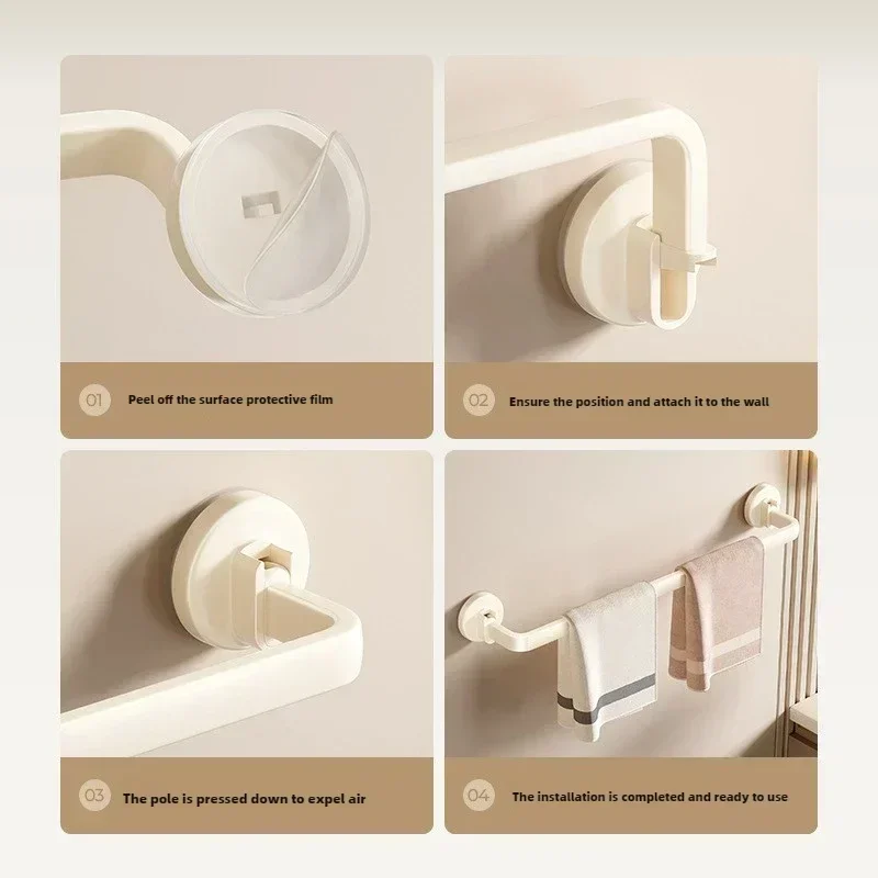 رف الحمام دون الحفر ذاتية اللصق قضيب مزدوج منشفة بار دش منشفة حامل الحمام المنظم منشفة حامل