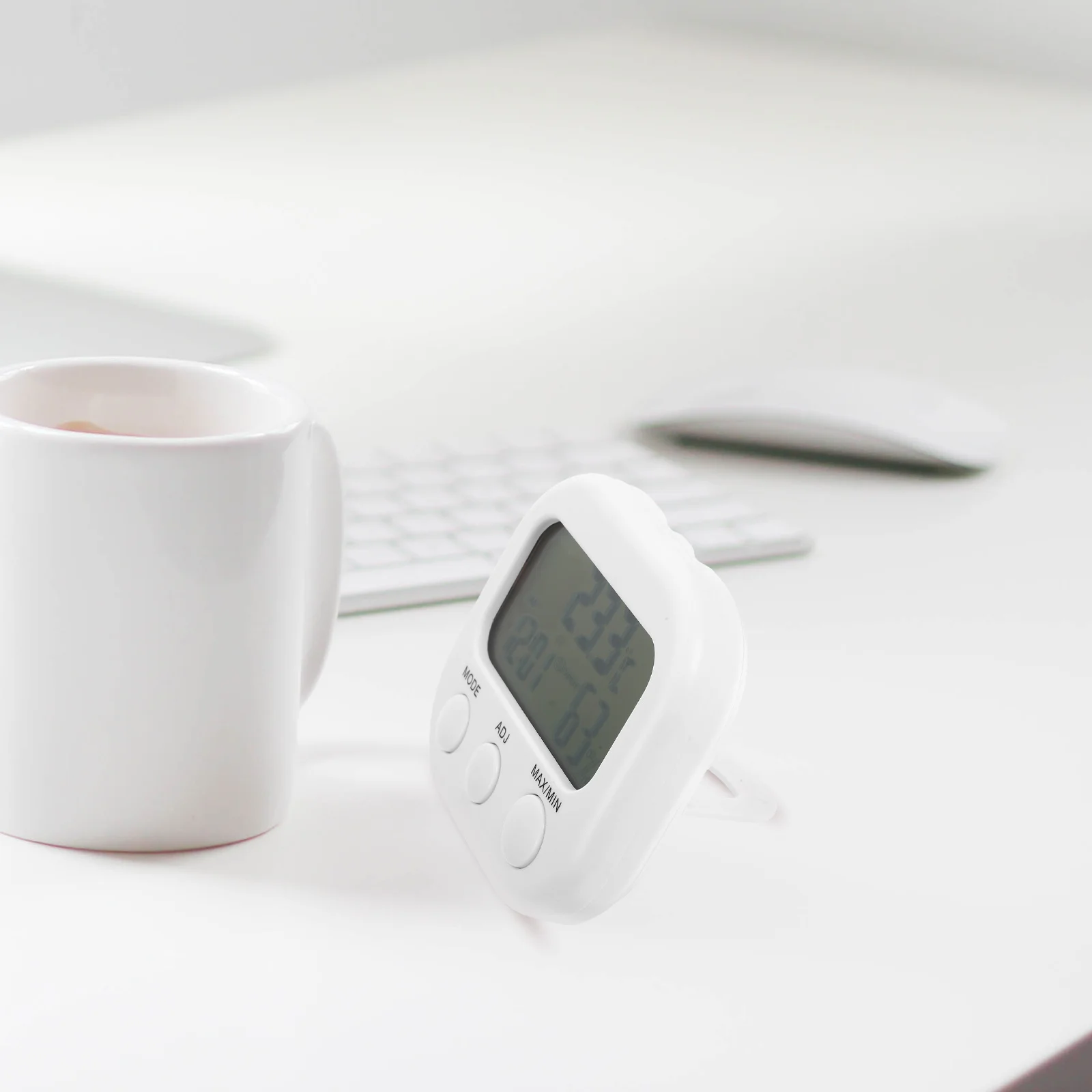 مقياس الرطوبة الرقمي مقياس الحرارة الصغير لدرجة الحرارة والرطوبة لخزان الأسماك وغرفة الأطفال وغرفة النوم والمطبخ وسطح المكتب كبير #6