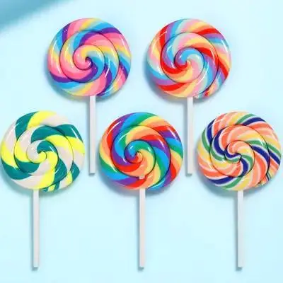 

5Pcs Large Simulation Lollipop Clay DIY Home Decor Party Favors Accessories Lovely Design Excellent Workmanship