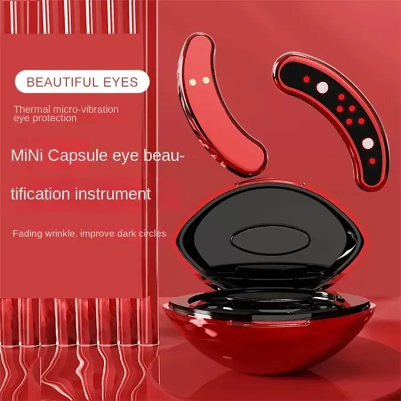 Eye Beauty Device Microcurrent Led Red Light Therapy Eye Pad Reusable Anti-aging Eye Patches Wrinkle Remover