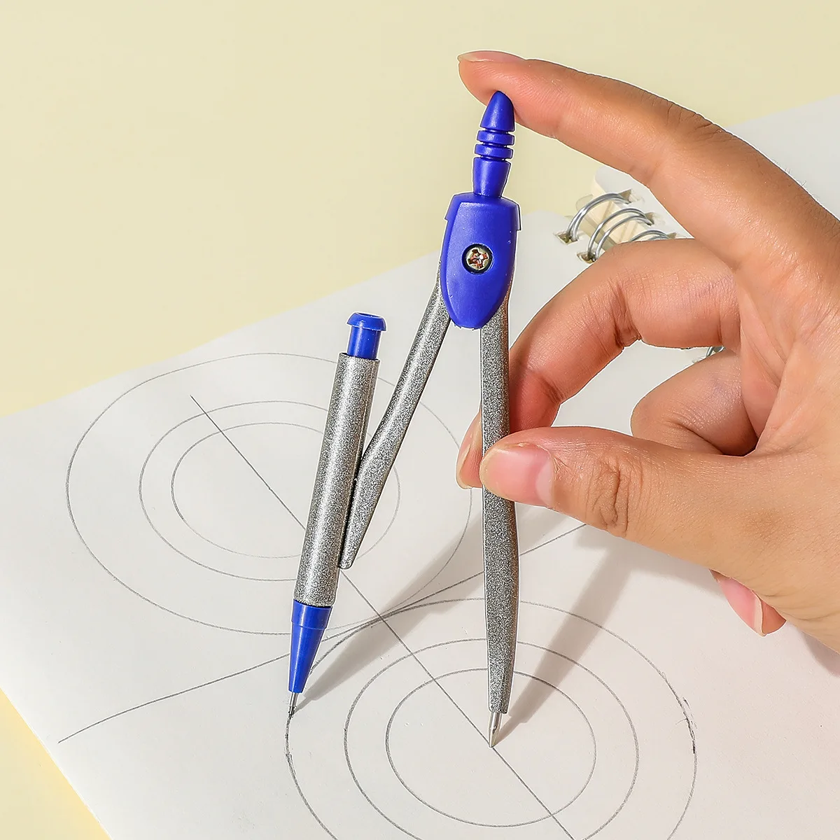 1Sets Compass Student Set Drawing Tools Simple 7-piece Exam Supplies Junior High School Stationery mathematical set