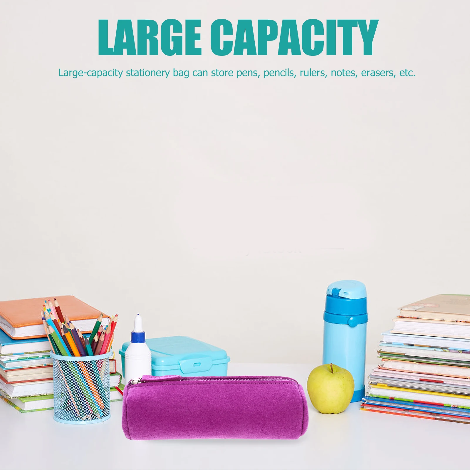 

Quilted Pencil Cute Girls Case Lightweight Large Capacity Pencil Case For Girls Zipper Stationery Storage School Supplies