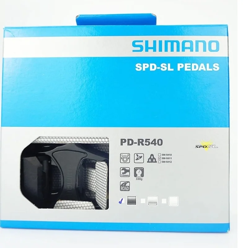 

Велосипедные педали Shimano PD-R540 PD-RS500 SPD-SL для шоссейных велосипедов, противоскользящие, улучшенная версия SM-SH11 R540