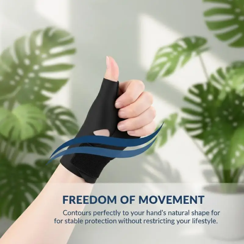 1Pcs Thumb Brace Wrist Stabilizer Pain Relief Right Or Left Hand Soft Thumb Support Compression Sleeve Protector For Women Men