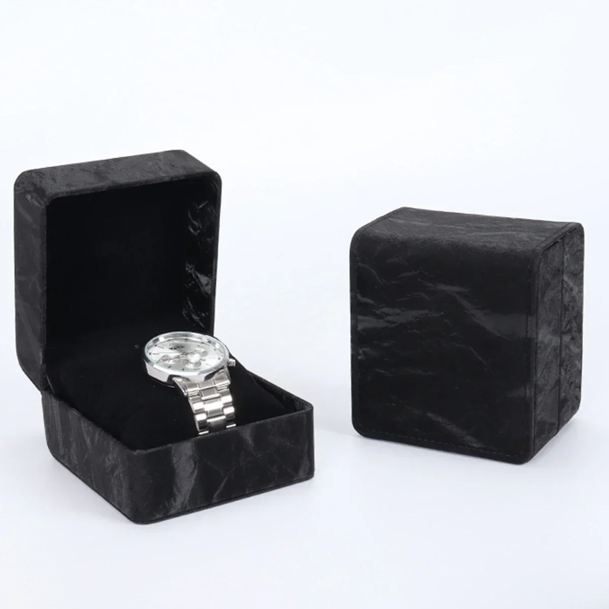 Packaging and Display Watch Boxes Gift Black Boxes Paper Decorative Bracelet Boxes Paper Jewellery Accessorie With Pillow Holder