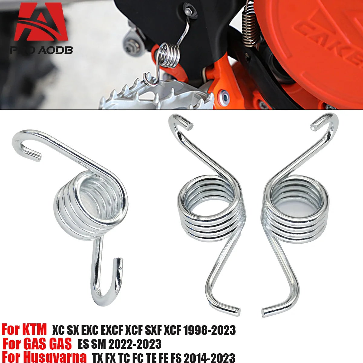 For KTM SX SXF EXC EXC XC XCF XCW XCFW 65-530cc 1998-2014 2015 2020 2021 2022 2023 Durable Motorcycle Footrest Spring