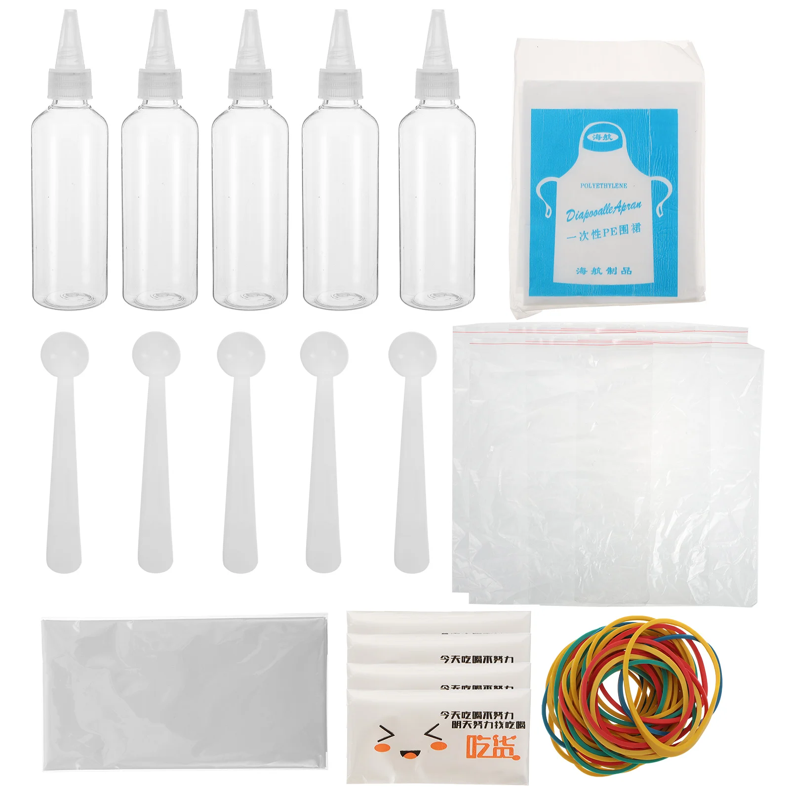 

Tie Dye Kit DIY Dying Supplies Practical Tools Accessory Plastic Bags Sewing Accessories Eco Materials Creativity Safe