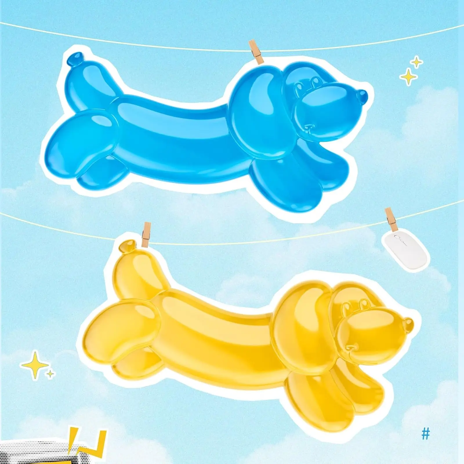 

Подставка для запястья GeekShare, мягкий силикон и материал TPU, эргономичная опора для мыши в виде милой собачки-шарика, 9*4.5 дюйма