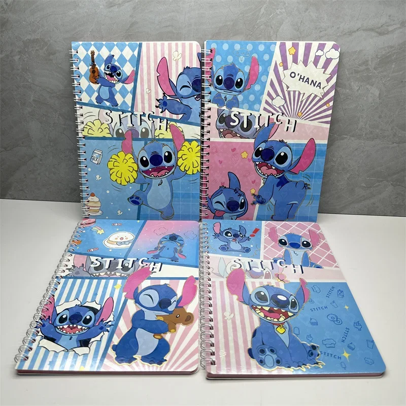 24 Sets of Kawaii Stitch Notebook Japanese Anime Stitch Notepad Cartoon Girly Heart Birthday Gift School Supplies Wholesale