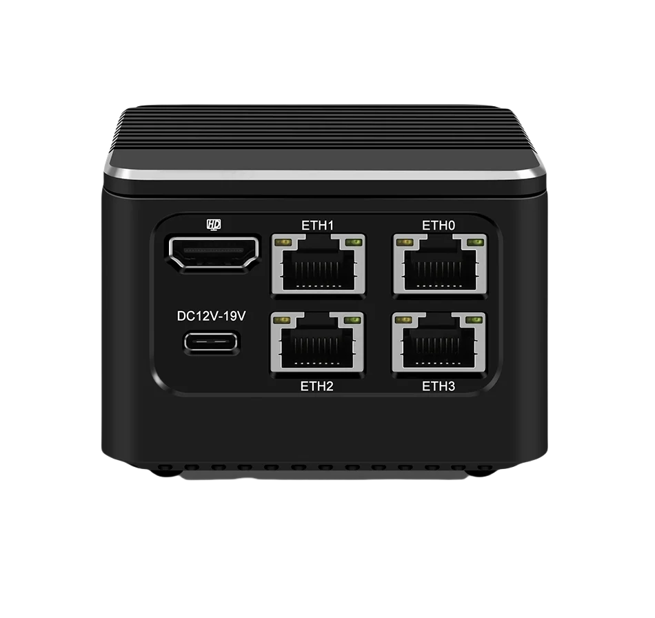 Super Mini Soft Router 12th Gen Alder Lake N305 N100 4x 2.5G LAN Firewall Mini PC Type-C PfSense OPNsense AES-NI