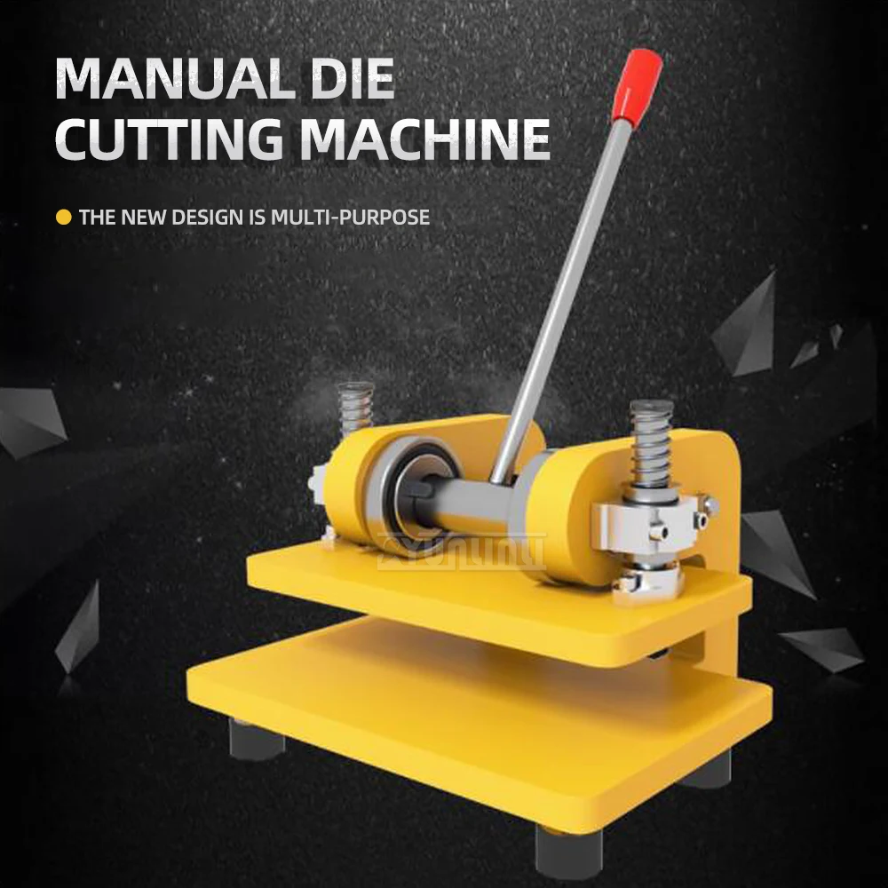 Hand Leather Cutting Machine Single/Double Wheel Photo Paper PVC/EVA Sheet DIY Manual Die Cutter Embossing Shaping Tools