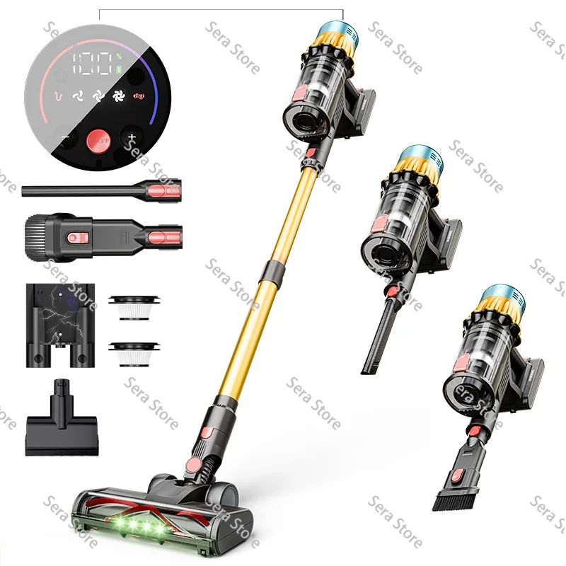 Wireless Vacuum Cleaner, 3-Speed Adjustment, 650W High Power, Handheld and Portable, with Retractable Straight Pipe