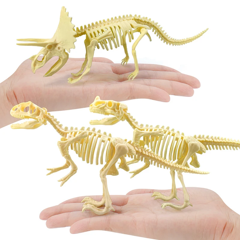 Simulation Dinosaur Fossil Model Fun Kids DIY Handmade Archaeological Dinosaur Skeleton 7 Piece Set Children Dinosaur Set Toys