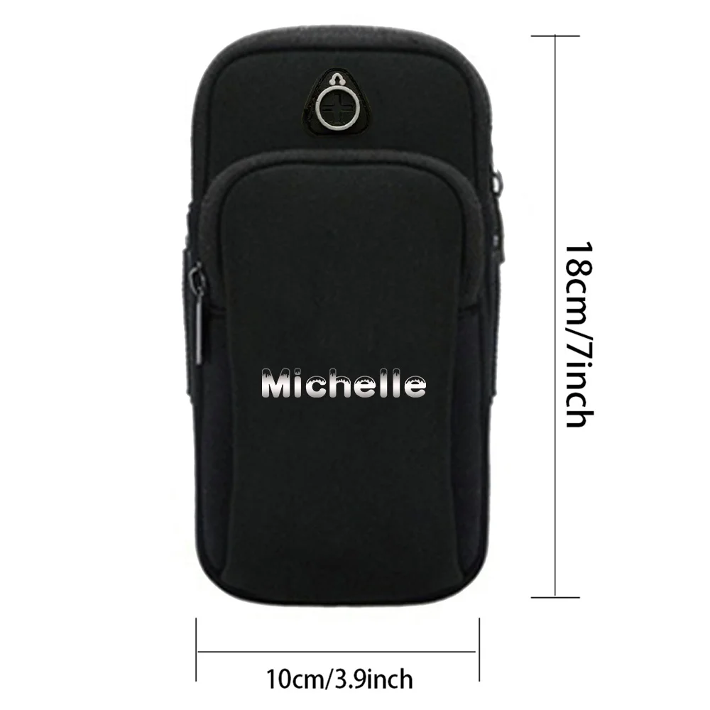 Personalized Customized Name Outdoor Running Pack Phone Arm Bag Universal Breathable Arm Band Bags ID Card Cash Phone Pouch