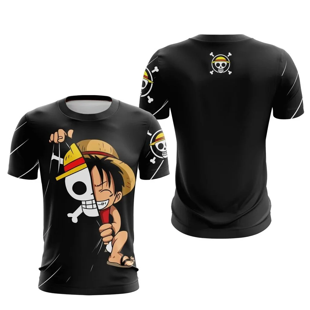 One Piece Monkey D. Luffy Gear 5 Ace Chopper Anime Trikot T-Shirt Sommer Y2K Streetwear Cosplay Mode Täglich Lässig Unisex Oberteile