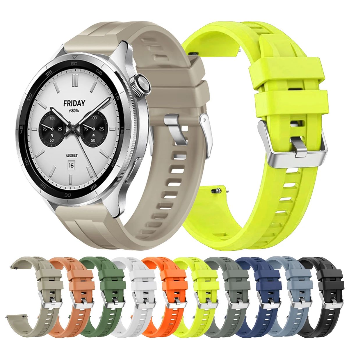 22 mm Silikonarmband für Xiaomi Watch 2 Pro/Color 2 Sportarmband für Mi Watch S4 S3/S2/S1 Aktive Armbänder Ersatzarmband