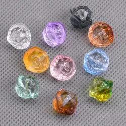 Cuentas sueltas de cristal para fabricación de joyas, 10 piezas, forma de nogal, 12mm, coloridas, hechas a mano, para manualidades y pulseras