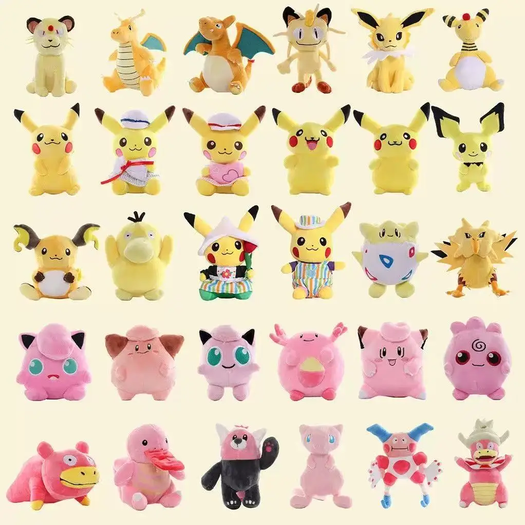 

Pikachu Peluche Shiny Charizard XY Stuffed Plush Toy Eevee Garchomp Chikorita Sudowoodo Sprigatito Peluche,Birthday Kids Gifts