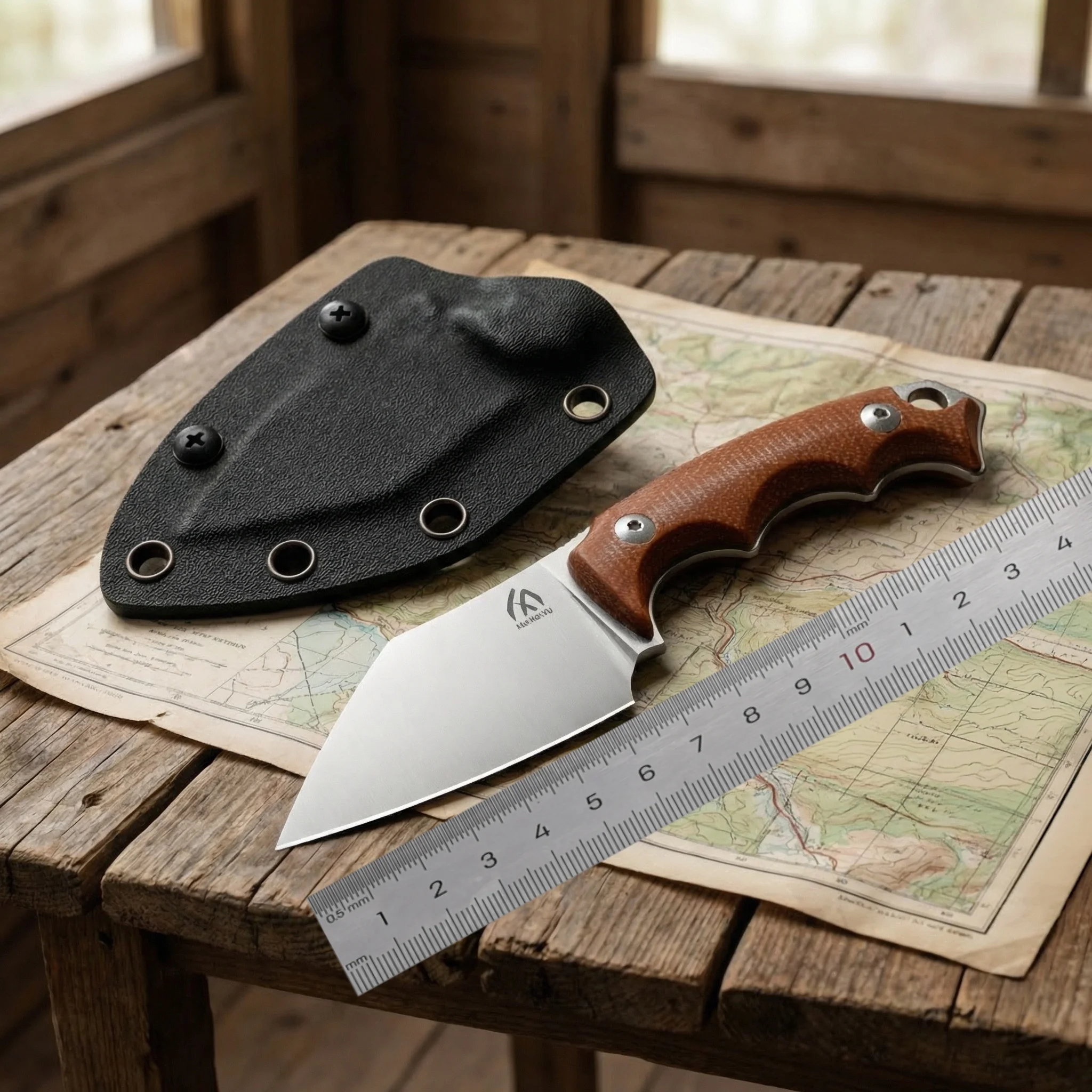High Quality Outdoor Knife Portable Small Camping Hiking Tool with Integrated Sheath Durable Hardness for Easy Storage