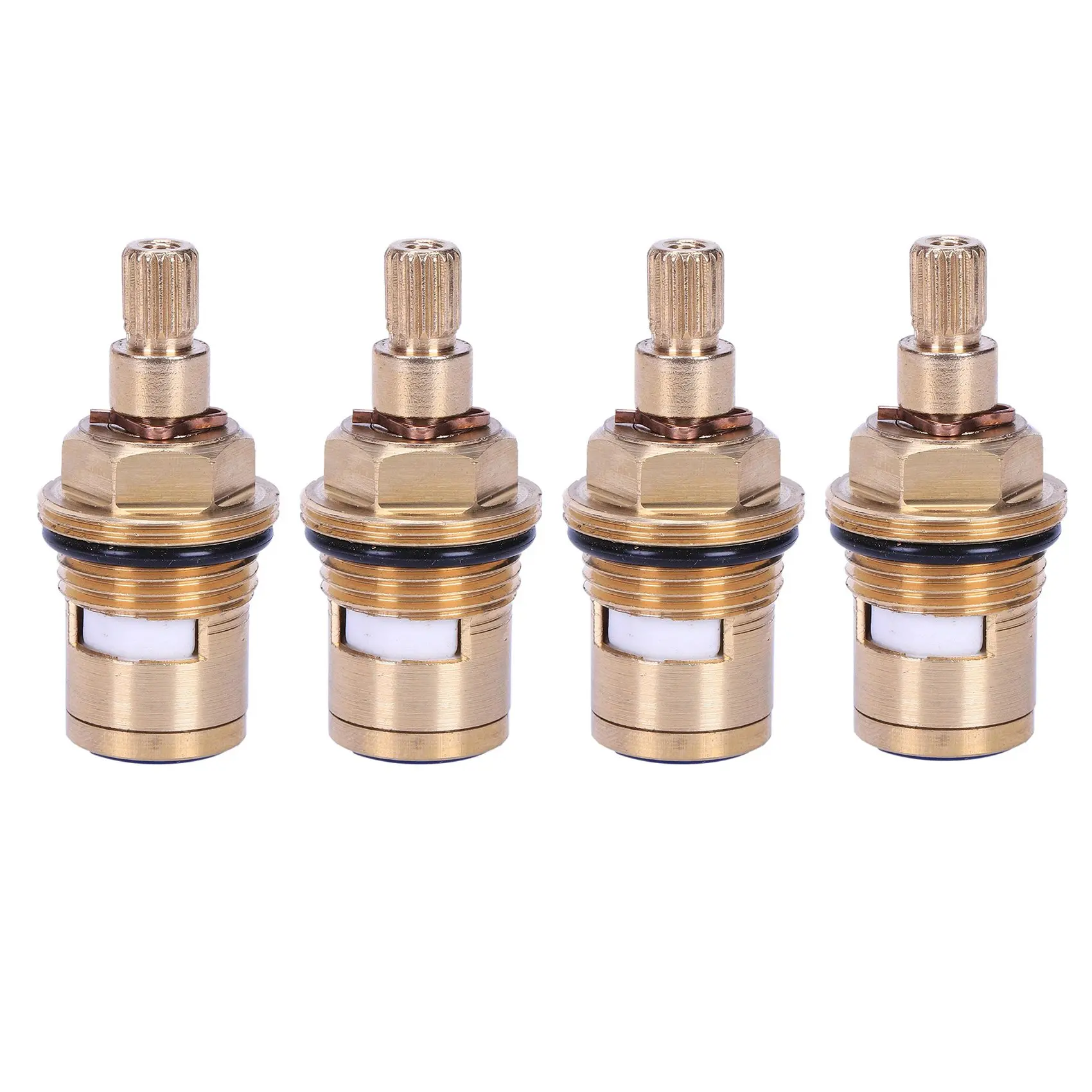 

ABBY-4 Pcs Replacement Brass Disc Tap Valve Insert Gland Cartridge Quarter Turn