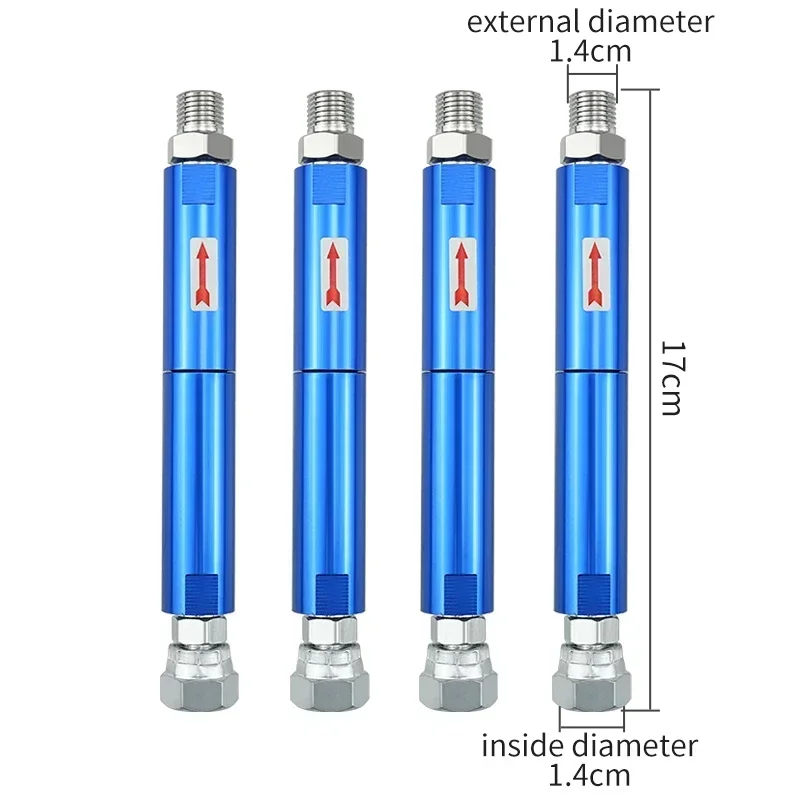 Imagem -02 - Filtro Mal Ventilado Azul da Máquina do Pulverizador de Vepart com Dois Adaptadores da Junção do Conector Acessórios Mal Ventilados da Pistola da Pintura