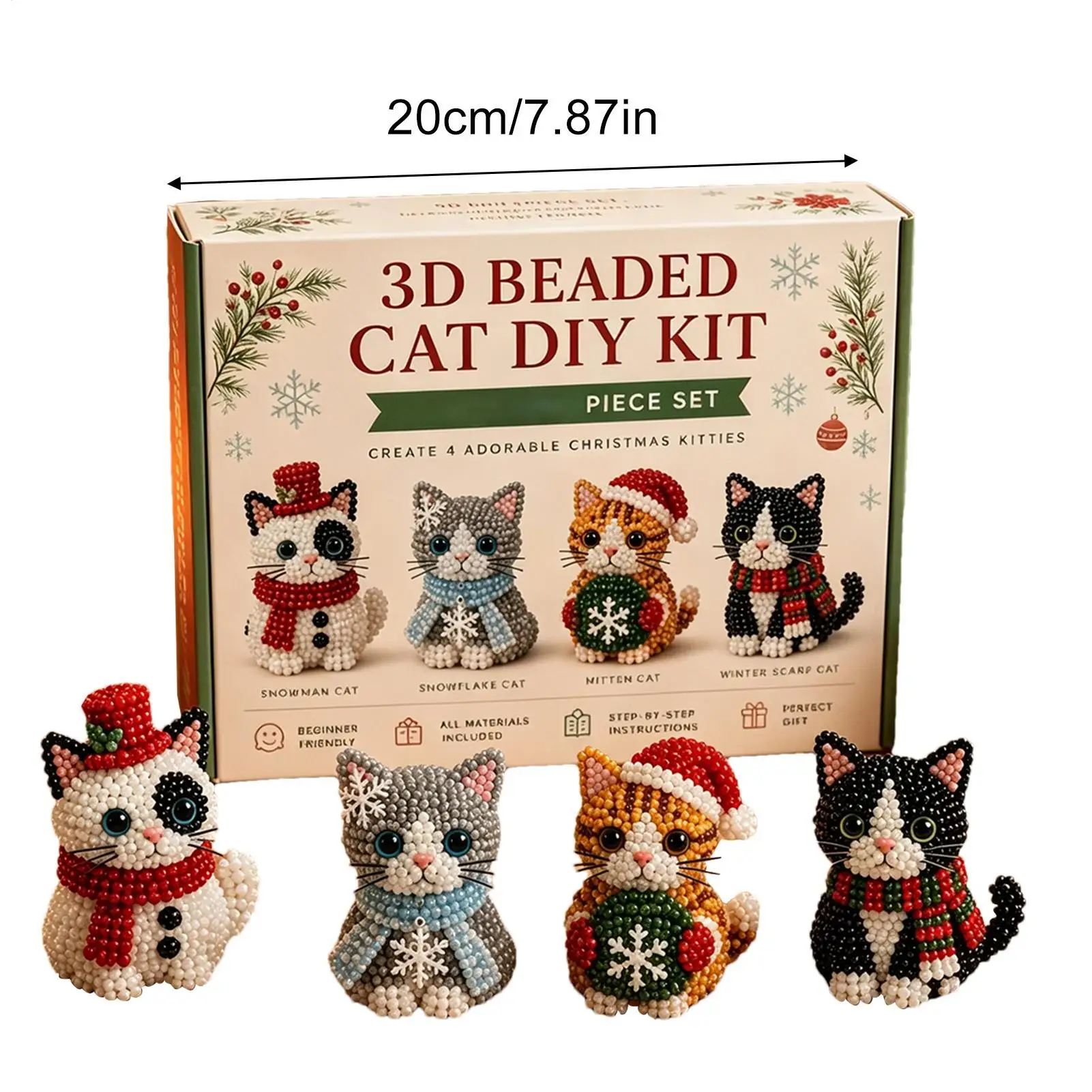Beaded Animal Kit With Instructions Cute Making Interactive Crafts Small Bead Animal Making Kit For Kids Boys Girls Family - view 6