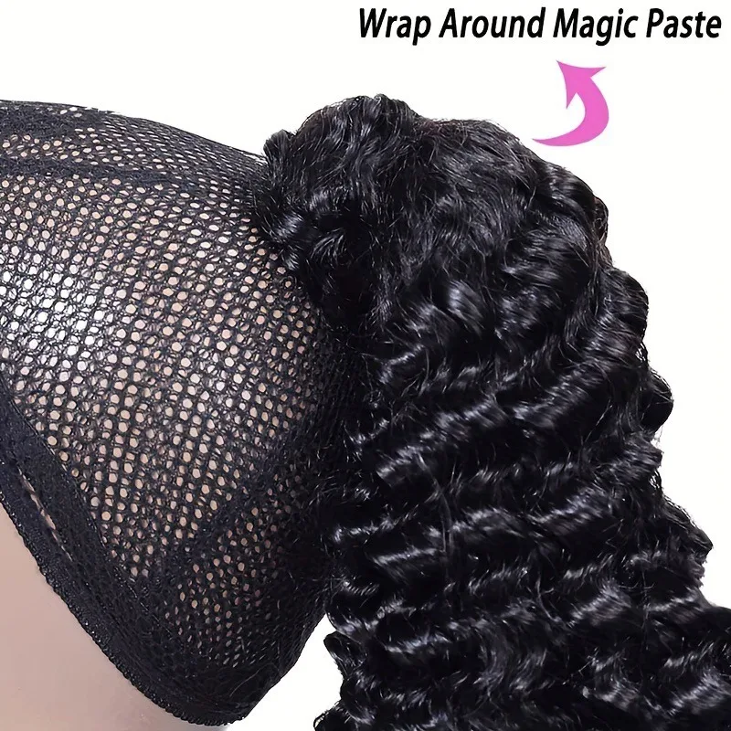 شعر بشري غريب مجعد ذيل حصان اللون الطبيعي البرازيلي عذراء ريمي 8-30in ماجيك الشريط كليب اللون الطبيعي للارتداء اليومي