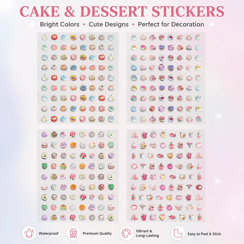 Kawaii Cartoon-Kuchen Nagelkunst-Aufkleber PVC-Patch Schwarze Katze Harz-Flatback-Charms DIY Handyhülle Scrapbook-Aufkleber Dekoratives Geschenk