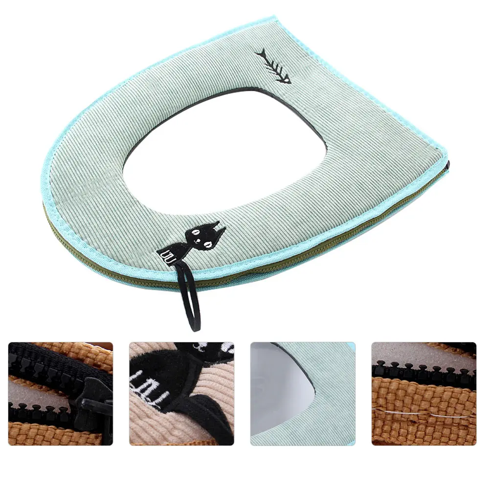 

1pc Seat Cushion Household Toilet Mat High Quality Easy Handle Washable Reusable With Rope Elastic Stretchable Bathroom