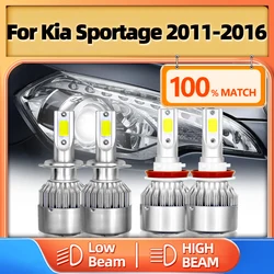 H7 H11 LED Haedlight Bulbs High Low Beam Car Lamps 12V 6000K Turbo Auto Light For Kia Sportage 2011 2012 2013 2014 2015 2016