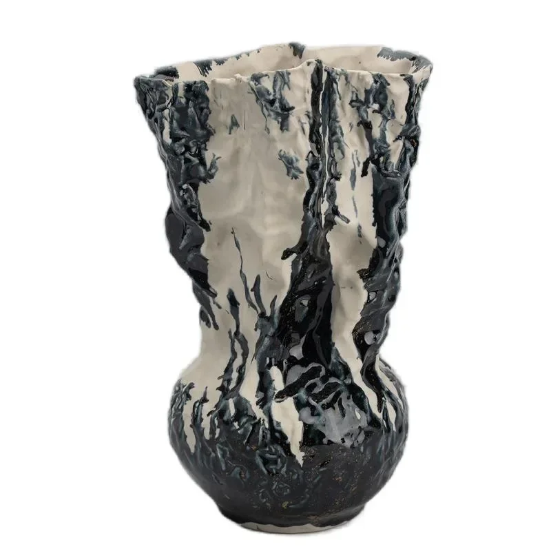 Keramikvase, Modellzimmer, B&B, weiche Dekoration, Schreibtisch, Wohnzimmer, Wabi-Sassafras-Ornament