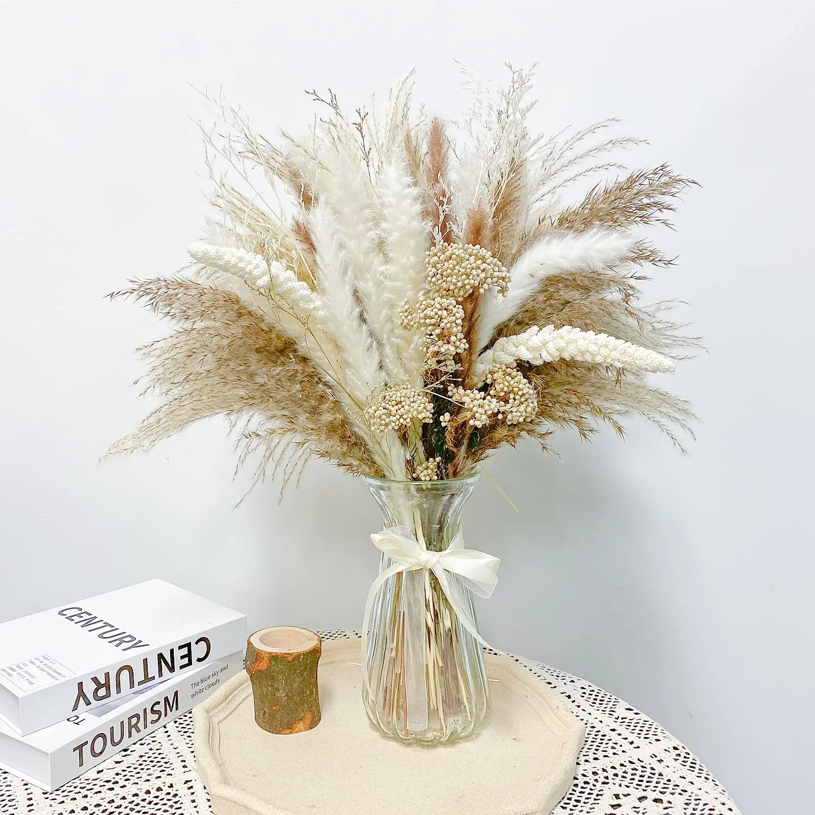 Fluffy Natural Dried Flowers Bouquet Boho Home Style Decor Real Pampas Grass for Wedding Decoration Nordic Living Room Decor