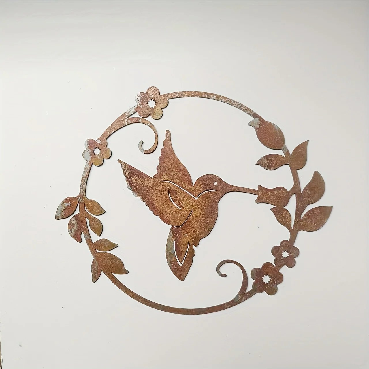 1pc Hummingbird Garden Decor, Rusty Bird Wall Art, Hummingbird Mother's Day Gift, Metal Bird Decor, Rustic Garden Gift
