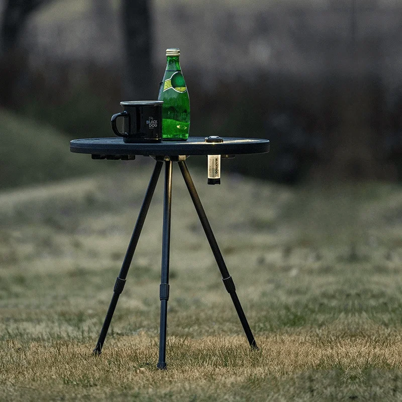 طاولة تخييم محمولة للنزهات قابلة للتعديل طاولة مستديرة صغيرة في الهواء الطلق طاولة قابلة للطي من سبائك الألومنيوم طاولة قهوة خفيفة الوزن