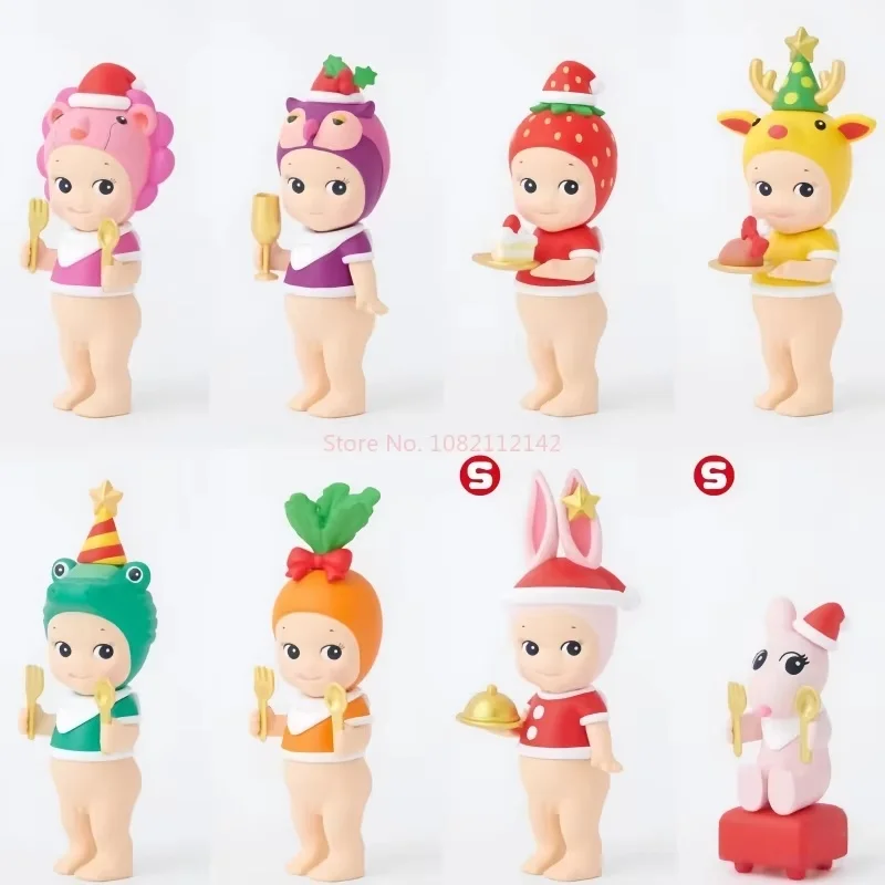 

New Hot Limited Sonny Angel Christmas Dinner Series Blind Boxes Kawaii Angel Figures Mystery Suprised Boxes Xmas Gifts For Kids