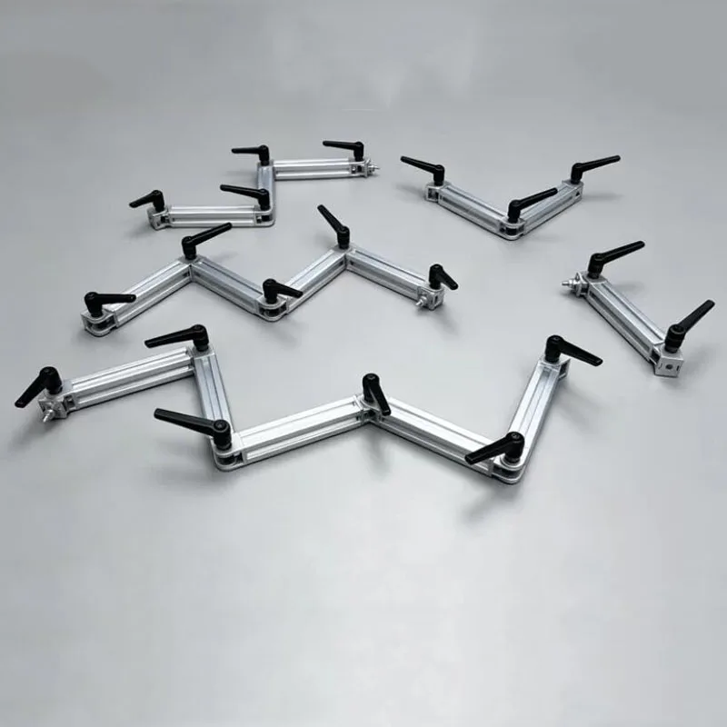 5PCS 15cm Lockable Universal Swivel Hinge Connector Aluminum Profile Support Arm for Home Improvement
