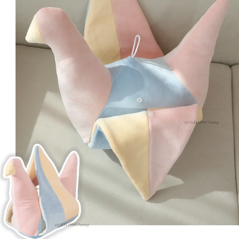 Soft Colour Folded-paper Crane Stuffed Origami Crane Folding 