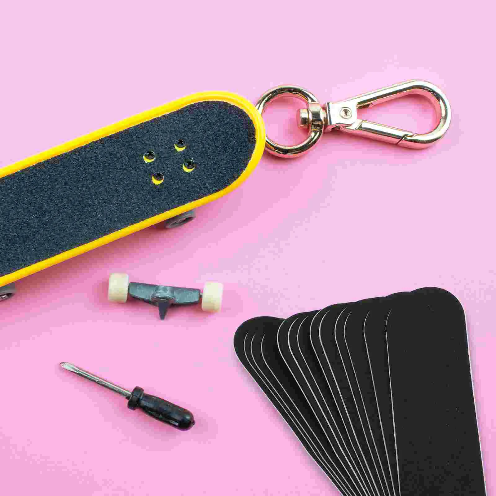 10 Pcs Finger Skateboard Stickers Transparent Non-slip Foams Grip Tape for Fingerboards Major Mini Sponge