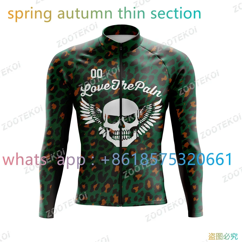 Love The Pain Men Top Mountain Long Sleeve Design Quick-dry Jersey Cycling Jersey Custom Sublimation New Riding Bike Hot Sale