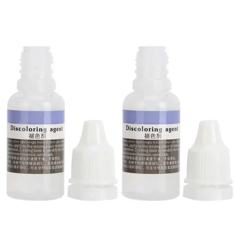 Sérum de tatouage indolore, pigment indolore, agent de décoloration, dissolvant de microblading, fournitures de tatouage, 2 pièces