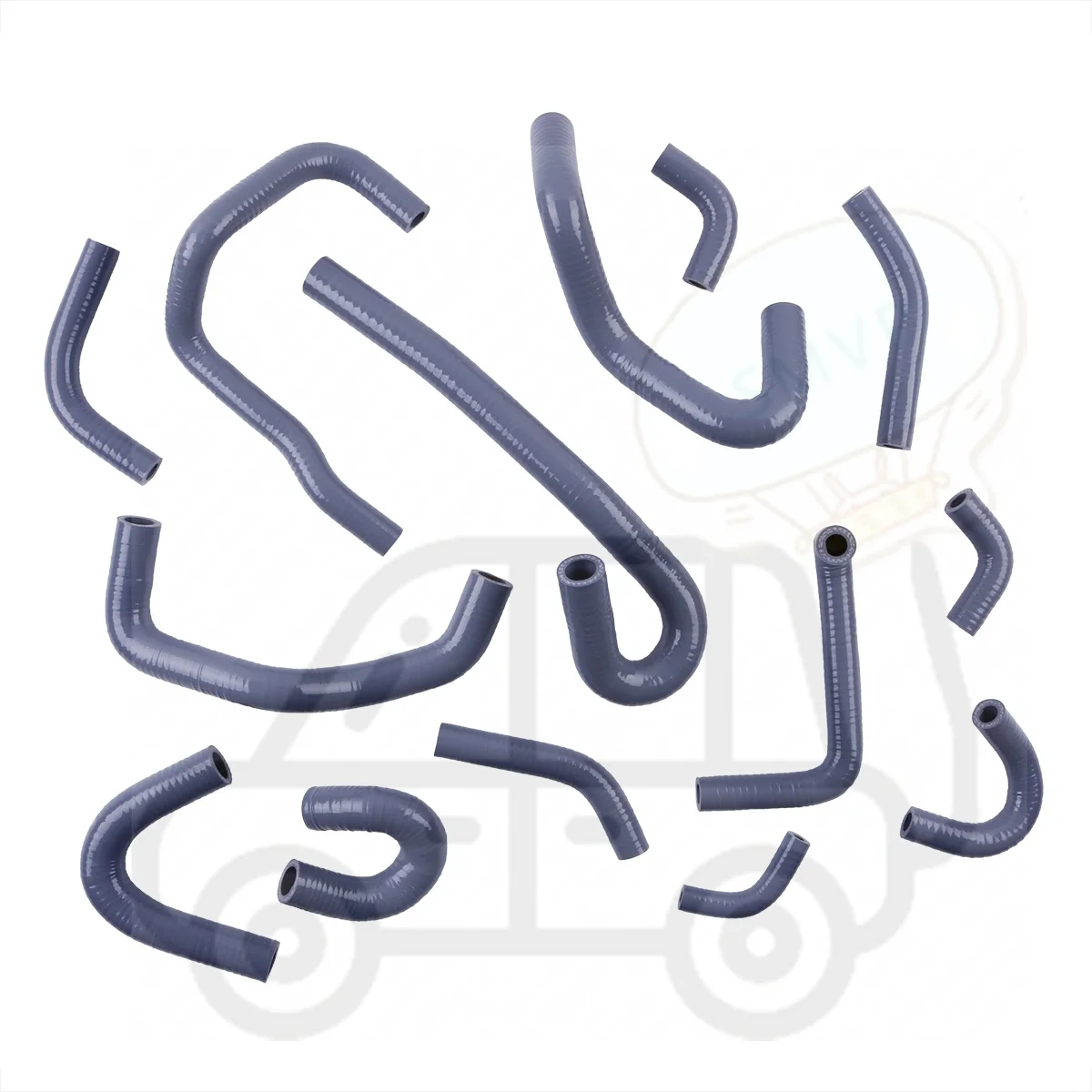 14PCS Silicone Coolant Radiator Pipe Hose Kit For Nissan Skyline R32 R33 R34 GTR RB RB26DETT 3-PLY Coolant  Gloss Black11 Colors