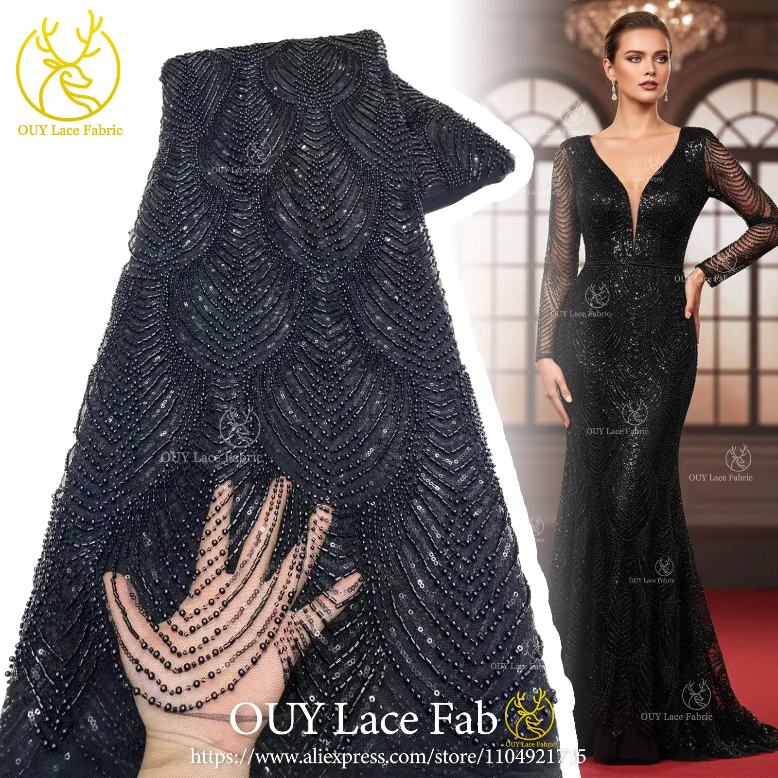 قماش دانتيل مطرز أفريقي أصفر 2026 قماش دانتيل شبكي عالي الجودة نيجيري فرنسي مطرز مثالي لفساتين حفلات الزفاف