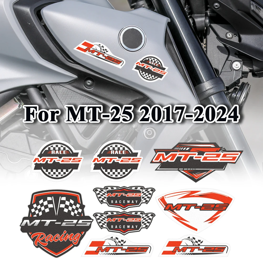 Red/Blue Motorcycle Stickers Accessories For Yamaha MT-25 MT25 MT 25 2020 2021 2022 2023 2024 Waterproof Decals Decorative Badge