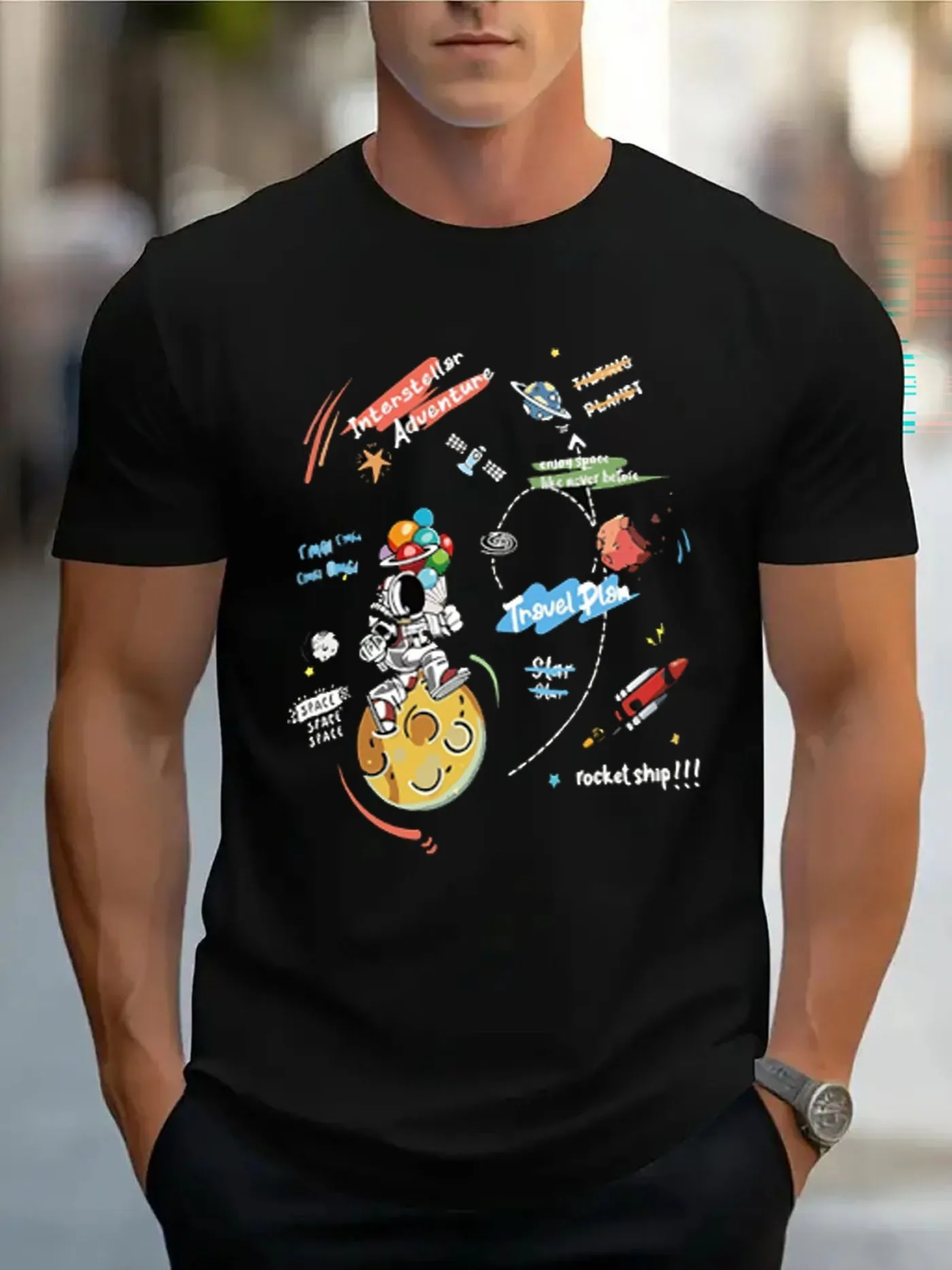 Men Casual Short Sleeve Tee 1 Pcs 100% Heavy Cotton - Comfortable Crew Neck, Soft Adorable Tees Tops